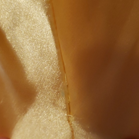 Yellow formal dress with Sequin on Straps and Waist - Picture 5 of 6